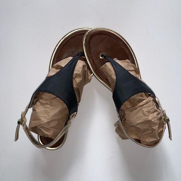 Aldo Black/Gold Sandals - Picture 3 of 3